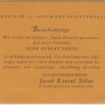 DR - Berlin SW19, 3 Pfg. AFS "Ravene - Heiko" (Kochherede), DrucksKarte. 1934