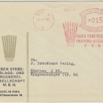 DR - Berlin NW6, 15 Pfg. AFS "Sieben Stäbe Verlag", illustr. Brief 1930