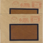 DR - Berlin SW19, 12+25 Pfg. AFS "GVV" (Vermögensverwaltung), 2 Briefe 1933