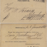 DR - 5 Pfg. Karte (priv. Vordruck) Ra3 Hildesheim in Hannover - Liebenburg 1881