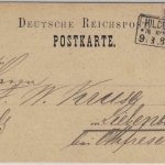 DR - 5 Pfg. Karte (priv. Vordruck) Ra3 Hildesheim in Hannover - Liebenburg 1881