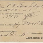 DR - 5 Pfg. (Plattenfehler) Karte Ra3 Lauenstein in Hannover - Liebenburg 1885