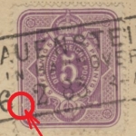 DR - 5 Pfg. (Plattenfehler) Karte Ra3 Lauenstein in Hannover - Liebenburg 1885