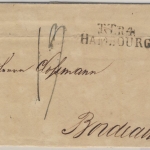 Hamburg - TTR4 a. Portobrief n. FRANKREICH (Bordeaux) 1826 - ohne Inhalt