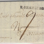 Hamburg/Spanien - R4 Hamburg, L1 a. Portobrief n. Tarragone 1805 - mit Inhalt