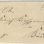 Holstein - Meldorf, K2 a. Dienstbrief n. Büsum 1853, mit Inhalt