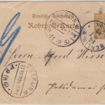 DR - 25 Pfg., Krone/Adler Rohrpost-GA-Karte, Berlin W84, 1892 - KBHW 751