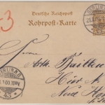 DR - 25 Pfg., Krone/Adler Rohrpost-GA-Karte, Berlin O67, 1900