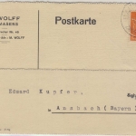 DR-Infla - 150 Pfg. Schnitter Bahnpost Zweibrücken-Ludwigshafen 1922