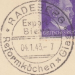 DR - Radeberg Export-Bier Reformküchen Glas Handwerbestpl. Karte n. Dresden 1943