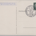 DR - Tag der Deutschen Kunst München 1939, 6 Pfg. Privat-GA + SST