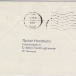 BRD - 300. Geb. Böttger Porzellan 1982, 3x60 Pfg. a. FDC n. Dubai(Ank.stpl.)