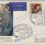 BRD - 250. Todestag Asam 1989, 3x60 Pfg. a. Schmuck-FDC n. Franz. Komoren