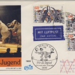 BRD - Jugend (Zirkus) 1989, 3x60 Pfg. a. Schmuck-FDC n. St. Pierre et Miquelon