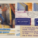 BRD - Energiesparen 1982, 2x60 Pfg. a. Schmuck-FDC n. Dubai