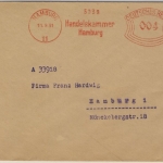 DR - Hamburg 11, 4 Pfg. AFS "Handelskammer Hamburg", Ortsdrucksachenbrief 1931
