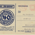 DR - Hamburg 1, 3 Pfg. Gebühren-Freistempel, illustr. Drucksachenkarte 1931