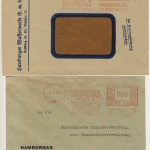 DR - Hamburg 36, 4+8 Pfg. AFS "Hamburger Wasserwerke", 2 Briefe 1933