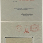 DR - Hamburg 1, 8 Pfg. AFS "H.E.W." (Elektrizität), 2 Ortsbriefe 1933