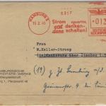 DR - Hamburg 1, 12 Pfg. AFS "Stromsparen...", FaltbriefKaaksburg 15.2.45