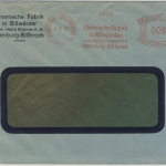 DR - Hamburg-Billbrook, 8 Pfg. AFS "Chem. Fabrik in Billwärder", Ortsbrief 1933