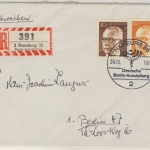 BRD - Hamburg 36, Deutsche Boots-Ausstellung, SST + So.-R-Zettel, Einschreibe-