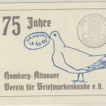 BRD - Hamburg 36, "75 J. Hbg.-Altonaer BSV", Sonderkarte + SST 1960