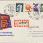 Berlin - Hamburg 36 NORDPOSTA, Privat-GA-Umschlag + Zusatz, Einschreibebrief n.