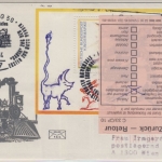 BRD - Hamburg 50, "150 J. Eisenbahn Altona-Kiel", SST a. Schmuckkuvert n.