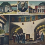 Hamburg - Elbtunnel, farb. Mehrbildkarte, ungelaufen ca. 1911