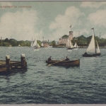 Hamburg - Uhlenhorster Fährhaus, farb. Ansichtskarte, gel. n 1908 n. Frankreich