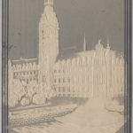 Hamburg - Rathaus, Prägekarte, gelaufen 1906 n. Holland