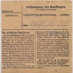 DR - 2x1 RM + 25 Pfg. AH Wertpaketkarte Zinnowitz a. Usedom - Zittau 1943