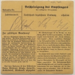 DR - 1 RM + 5 Pfg. AH Paketkarte Kropstädt ü. Wittenberg Lutherstadt Zittau 1944