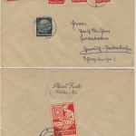 DR - 3x12+6 Pfg. Hindenburg, Einschreibebrief Colditz - Garmisch 1941