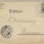 DR - 5 Pfg. Germania Perfin "A/KIND/H", Karte Dieringhausen - Bassum 1905