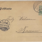 DR - 5 Pfg. Germania Perfin "A KIND H" Karte Dieringhausen - Bassum 1905
