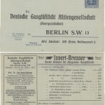 DR - 2 Pfg. Germania GA-Karte/F-Teil m. Zudr. "Deutsche Gasglühlicht AG Berlin"
