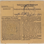 DR - 1 RM + 15 Pfg. AH, Paketkarte Zittau 3 - Swinemünde 1943 + RETOUR !!