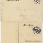 DR - K.D.Feldpostexped. der Landw.-Div. Königsberg (Pr.) 2 Feldpostkarten 1914