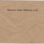 Kontrollrat - 24 Pfg. AFS Brauerei Cluss, Brief Heilbronn - München 1947