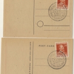 Kontrollrat - 1. Tagung d. Dt. Kurzwellenamateure Stuttgart 1947 2 Sonderkarten