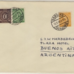 Kontrollrat - 25+15+10 Pfg Ziffer Brief n. ARGENTINIEN Garding Buenos Aires 1948