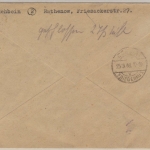Kontrollrat - 84 Pfg Ziffer Einschreibebrief SST Rathenow Dt. Volkskongress 1946