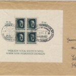 DR - 9. Reichsparteitag Blockausgabe Brief SST Nürnberg + Marschpost Dresden-Hof