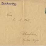 DR - 20 Pfg. Germania/Perfin "HR", Drucksachenbrief i.d. SCHWEIZ, Freiburg -