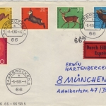 BRD - 66 Saarbrücken 6, 6.6.66 - 6, Eilbrief n. München - ohne Inhalt