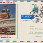 BRD - 10+25 Pfg. UV Privat-GA-Karte (Airpost Kassel) Luftpostkarte m. SST Calden