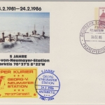 BRD - 60 Pfg. B&S Privat-GA-Karte 5 J. Neumayer-Station Antarktis Schiffspost