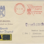 BRD - 7 Pfg AFS Europäische Jugend Illustr. Drucksachenbrief Castrop-Rauxel 1958